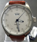 Nautica Silver Dial Leather Strap Men's Watch A18511 - Retail $145 (59% off)