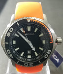 Nautica Round Black Dial Orange Band Men's Watch A95017G - Retail $145 (59% off)