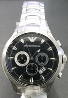 Emporio Armani Men's Chronograph Black Dial Watch AR0636 - Retail $395 (54% off)