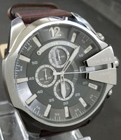 Diesel Men's Mega Chief Brown Leather Watch DZ4290 - Retail $225 (47% off)