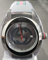 Gucci SYNC XXL Stainless Steel Watch with Grey Rubber Unisex Watch YA137109 - Retail $495 (48% off)